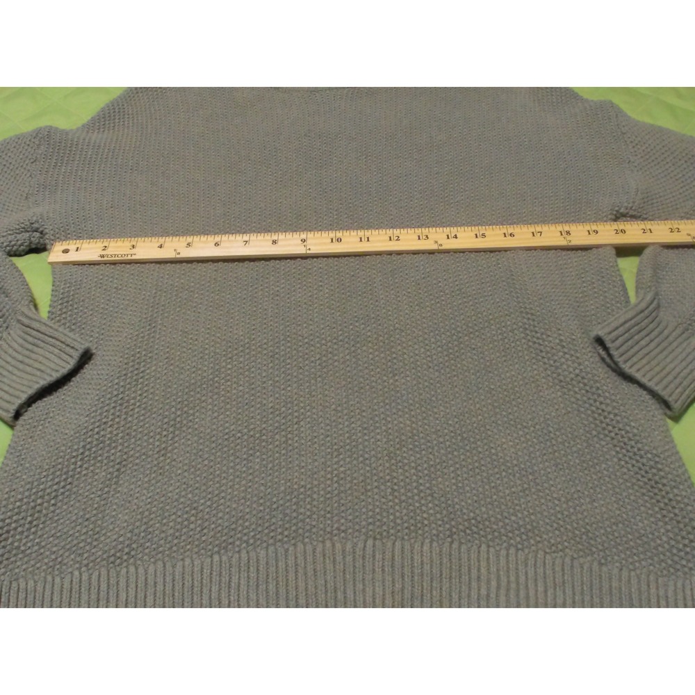 Old Navy Womens Large Tunic Length Cotton Knit Sweater Sage Green Crew Neck - Picture 8 of 10